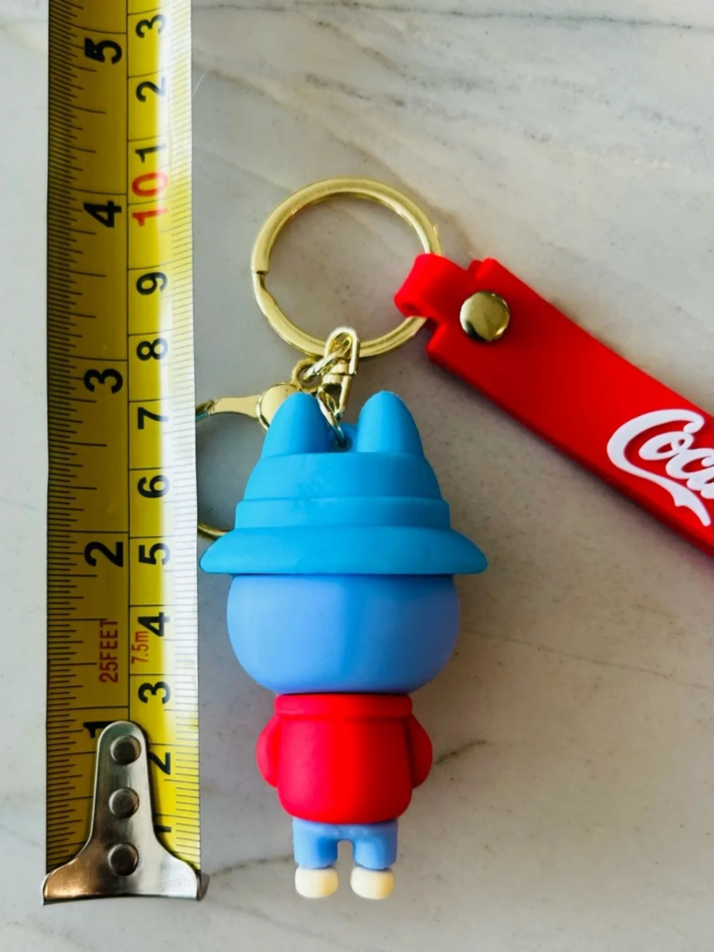 Coca Cola Blue & Red Character Keyring with Branded Red Strap‎